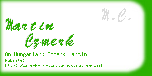 martin czmerk business card